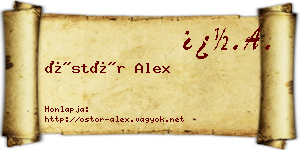 Östör Alex névjegykártya
