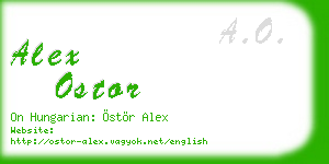 alex ostor business card