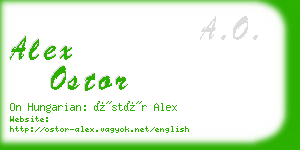 alex ostor business card